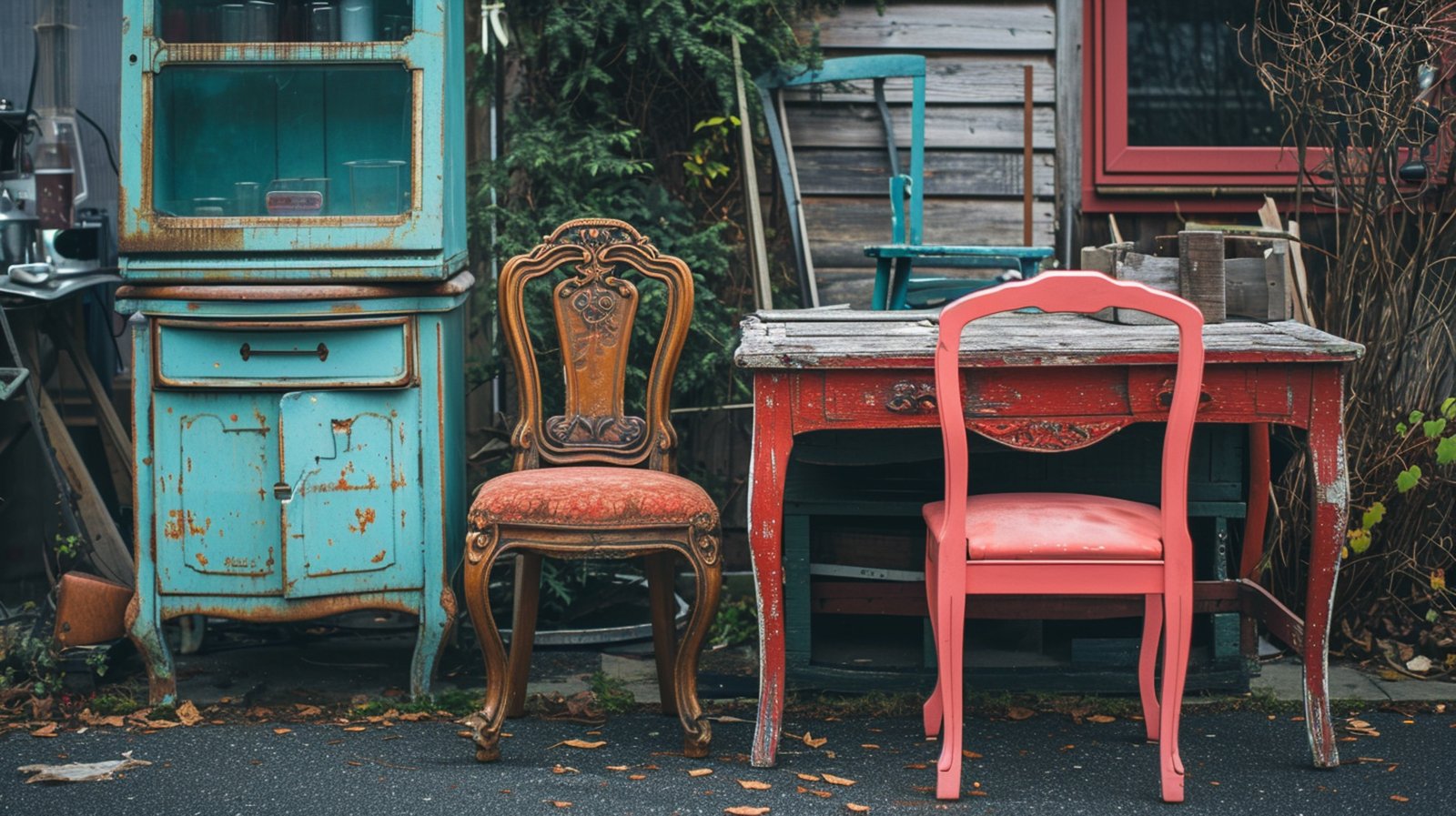 Vintage wooden furniture